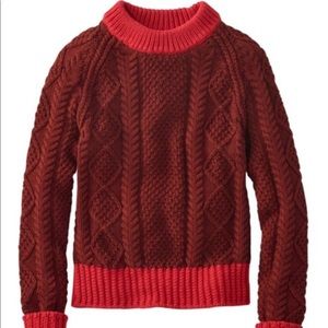 LL Bean Signature Womens Fisherman Sweater. S NWOT